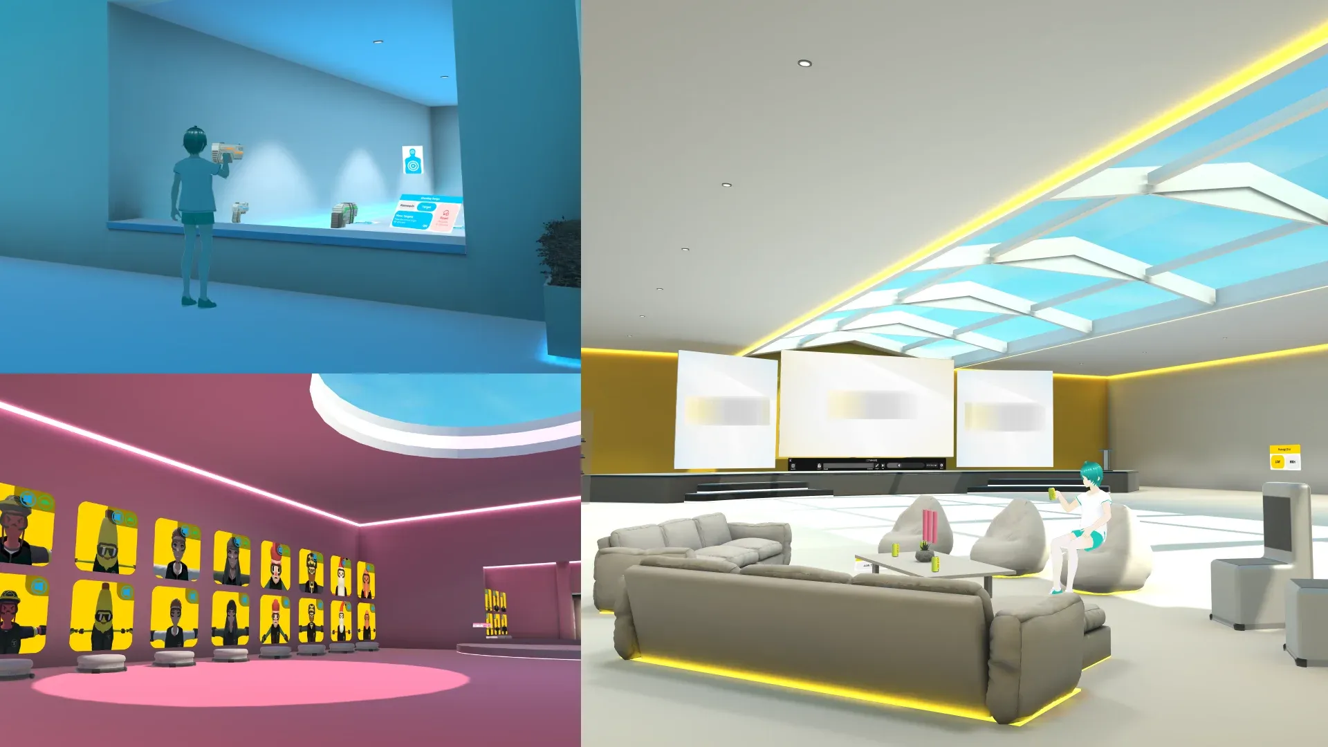 VRChat 월드의 여러 모습